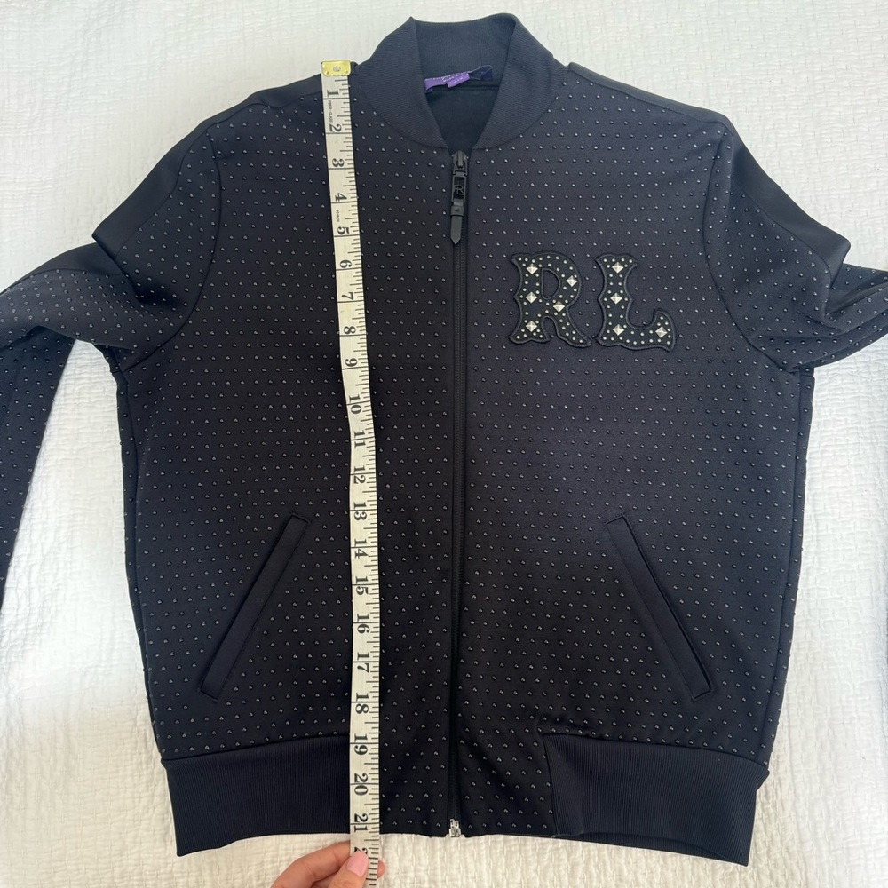 Ralph Lauren Black Studded Jacket. Size S - Picture 8 of 8
